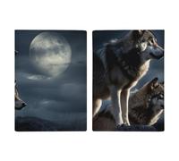 Porte-passeport Wolves in the Moonlight - Étui de protection pour carte d'identité - Avec fente pour passeport - Portefeuille de voyage - Pour homme et femme