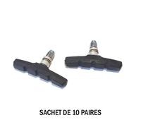 Porte Patin V-Brake Vis Axe Central (Sachet De 10 Paires) Noir