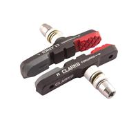 Porte patin vtt clarks a vis v-brake asymetrique tri-gomme 72mm noir/rouge/gris