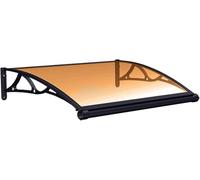Porte-Patio Fenêtre Auvent Copie 100x120cm, Polycarbote Couverture Avant-Toit Copie, UV Pluie Neige Protection Solaire Feuille Creuse, Fenêtre Auvent Porte Copie Extérieur, B, 100x80cm