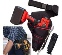 Porte-perceuse Sacoche ceinture artisanale Etui de perçage avec porte-boulons & poches à outils robuste pour le travail Montage Outils Ceinture