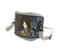 Porte-perroquet, cage de transport extérieure pour tourtereaux | Porte-calopsitte respirant, pour perruches conures aras, visite vétérinaire, courts voyages, déménagement, marche, camping, parents d'a