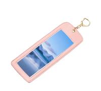 Porte-photo en cuir synthétique transparent avec pendentif rectangulaire pour grossesse, naissance, voiture, Noël, grands-parents, sac de croissance, maison, vacances, vacances, rose, Refer to