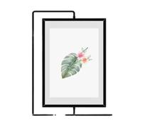 Porte Photo Support de panneau en papier rotatif for Menu, 152x203mm, 8 pouces, présentoir, étagère, cadre Photo métal pour Décor de Gâteau(Black Vertical)
