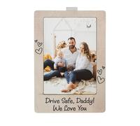 Porte-photos, Visière En Bois, Cadre De Clip Photo, Accessoire Intérieur Automatique, Idée Cadeau Compact, Affichage De Mémoire Du Tableau De Bord, Clip De Souvenir De Voyage, Présent Pour Père, Petit