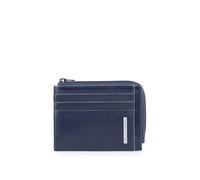 Piquadro - Porte-monnaie zippé avec porte-cartes de crédi - Homme - Accessoires - Bleu - Taille: ONE Size