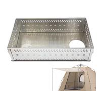 Porte-Pierres Sauna - Panier Charbonnier en Acier Inoxydable, Pierres pour Poêle à Bois et Tente Chauffante | Panier Pliant Extérieur Portable pour Pierres Sauna.