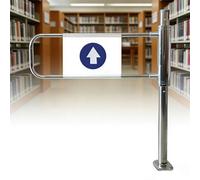 Porte piétonne ouverte à 90° en acier inoxydable à rebond automatique à fermeture automatique 1 voie pour entrée de marché Argenté 90 cm