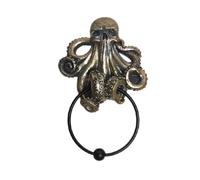 Porte - Pieuvre gothique en résine, créature profonde, design vintage classique | Sculpture murale élégante avec finition antique, figurine décorative pour café à thème, porte d'entrée, décoration de