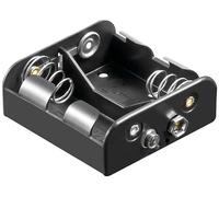 Porte-piles pour 2x Baby avec bouton-pression