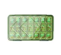 Porte-pilules compact - Conteneur pour comprimés et médicaments | Boîte organisateur hebdomadaire, distributeur de médicaments pour adultes et âgés, étui de poche pour voyage, maison, bureau et salle