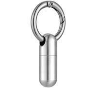 Porte-pilules en titane - Petit récipient à pilules étanche avec mousqueton - Mini organisateur de médicaments de haute qualité - par Boxsik