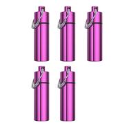 Porte-pilules portable en alliage d'aluminium avec crochet porte-clés - Porte-pilules portable en alliage d'aluminium