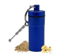 Porte-pilules Porte-clés | Étui hermétique portable en aluminium - Pilulier de poche porte-clés | Pour adultes, huile de poisson, compléments, bijoux, voyage, travail, randonnée,