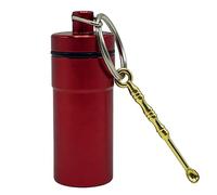 Porte-pilules porte-clés,Étui hermétique portable en aluminium,Pilulier de poche porte-clés | Pour huile de poisson, bouchon d'oreille, femmes, hommes, usage quotidien, voyage, extérieur, camping,