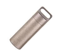 Porte-pilules porte-clés - Petit étui étanche en acier inoxydable pour organiser le matériel de camping et les outils d'urgence - Petite boîte de rangement en plein air