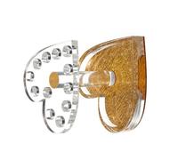 Porte-pinceau à Ongles PET Transparent, Acrylique Cœur | Pinceaux et Repousse-cuticules, Bureau Plus Net, Accès Rapide, Usage Maison ou Poste Beauté