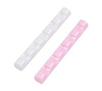 Porte-pinceau Nail Art, 2pcs Porte-stylo Nail Art, Porte-brosse à ongles, Présentoir en acrylique, Porte-pinceau de maquillage pour stylo à ongles, Accessoires pour nail art-Blanc, Rose