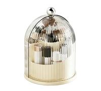 Porte-pinceaux à Maquillage Couvert | Rotatif 360° Transparent imperméable Anti-poussière - Vitrine à Cosmétiques | pour Cosmétique Brosse À Dents Soin Comptoir Salle De