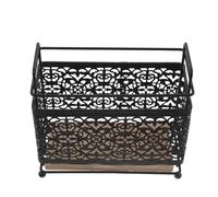 Porte-pinceaux de Maquillage en Fer Forgé Noir, 16,5x15,5x8,1 Cm | Style Vintage, Usage Bureau, pour Studios Professionnels et Ateliers D’artistes