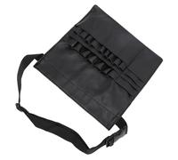 Porte-pinceaux de Maquillage Grand Sac Cosmétique Professionnel Imperméable en PU avec Boucle de Ceinture Tasse de Maquillage Pliable pour la Formation de Salon de Studio de