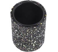 Porte-pinceaux de Maquillage Pailleté en Plastique Noir pour Rangement | Pot Décoratif, Usage Coiffeuse à Domicile, Format Léger et Solide, pour Garder le Plan Propre et Ordonné