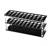 Porte-pinceaux en acrylique avec 40 compartiments pour ranger pinceaux, stylos et petits accessoires d'art sans encombrement (noir)