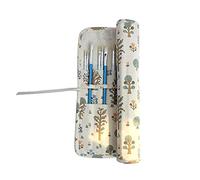Porte-pinceaux enroulables à 20 trous pour peinture sur toile - Grande capacité - Pour crayons de couleur, fournitures artistiques