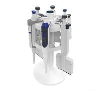 Porte-pipette de laboratoire trapézoïdal et rond fabriqué en ABS, design réglable pour différentes tailles de micropipettes, plan de travail peu encombrant ou support sous armoire, blanc (trrapezoïde)