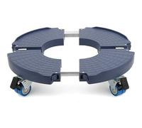 Porte Plante A Roulettes Rotation À 360°, Capacité De 200 Kg, Plateau Roulant Réglable Ø 40-54cm, Support De Pot De Fleur Pour Intérieur À Extérieur, Plante,Pied De Parasol,Poubelle,Bleu