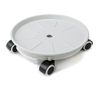Porte Plante A roulettes, Support À roulettes pour Pot De Fleur avec Réservoir d'eau, Chariot De Palette De Plante De Pot De Fleur Rond pour L'extérieur (Color : Light Gray, Size : 13inch)
