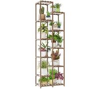 Porte Plante-Bamworld-Support Plantes Intérieur en Bois Extérieur - Porte Plante Intérieur et Support Plante Échelle,10 étages