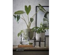 Porte-plante en métal noir H25