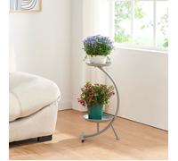 [en.casa] Porte-Plantes Style Intemporel Support de Plantes pour Intérieur Étagère à Fleurs Design pour Salon Chambre Bureau Métal 62 x 30 x 25 cm Gris Foncé