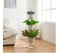 Porte-plantes Alphen 110 x 28 cm 3 cache-pots beige