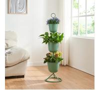 Porte-plantes Alphen 110 x 28 cm 3 cache-pots vert
