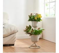 Porte-plantes Alphen 77 x 26 cm 2 cache-pots Beige