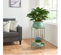 [en.casa] Porte-Plantes Style Intemporel avec Cache-Pot Support de Plantes pour Intérieur Étagère à Fleurs pour Salon Chambre Métal 60 x 27 x 27 cm Vert