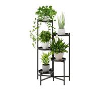 Porte plantes - Bamworld - Étagère à Plantes d'Angle 5 Niveaux - Décoration Intérieur & Jardin - Dimensions 48.5×48.5×81.5cm