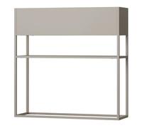 Porte-Plantes Style Intemportel Support Surélevé Avec Étagère 80 X 80 X 25 Cm Gris Clair Helloshop26 03_0010363 Multicolore