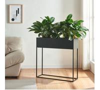 Porte-plantes surélevé Joensuu 80 x 80 x 25 cm noir
