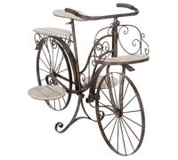 Porte-plantes ""Vélo"" métal et bois H59cm - Atmosphera createur d'interieur - Noir