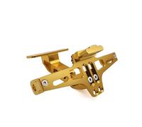 Porte Plaque d'immatriculation Moto Pour Kawasaki Pour VERSYS 650 Pour KLZ1000 Pour Z400 Support De Plaque D'immatriculation De Moto Avec Signal LED(Golden)