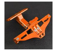 Porte Plaque Immatriculation pour Yamaha Xmax 125 250 300 400 2017-2024 Support De Plaque D'immatriculation avec Clignotants Intégrés Kit De Suppression De Garde-Boue(Orange)