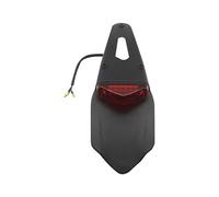 Porte-Plaque Moto Pièces de Garde-Boue arrière Moteur, Support Plaque d'immatriculation, feu, Lampe freinage pour vélo Tout-Terrain Enduro(Red)