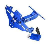 Porte Plaque Moto pour Honda XADV 750 X-ADV 750 Support De Plaque D'immatriculation Moto avec Éclairage(Bleu)