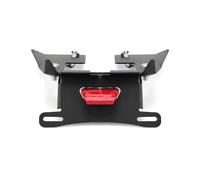 Porte Plaque Numéro Moto pour MSX 125 pour Grom/SF pour MSX125SF 2016-2020 Moto Queue Bien Rangé Éliminateur De Garde-Boue Lumière LED Support Plaque(Red)
