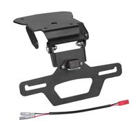 Porte Plaque Numéro Moto pour Scrambler 400X pour Speed 400 T4 Clignotant Arrière LED Support De Plaque D'immatriculation Pliable Moto(B)