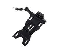 Porte-Plaque Numéro Moto pour Sportster pour Iron 883 1200 pour Dyna pour Roadster Support De Plaque D'immatriculation Latéral De Moto Support D'affichage LED Support Plaque De Moto(Type A Black)