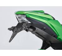 Porte-plaque protech en acier inoxydable enduit de poudre noir, noir